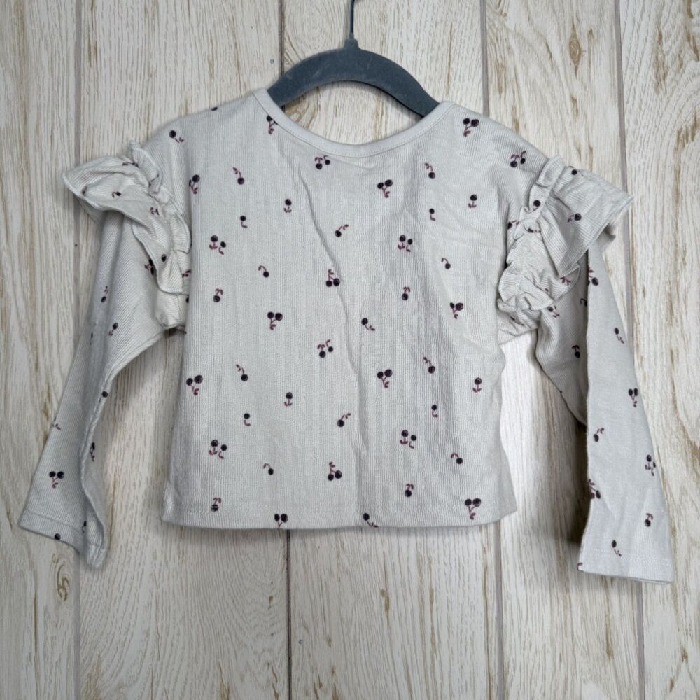 Modern Moments by Gerber Ruffle Sleeve Top Cherry Cream 2T